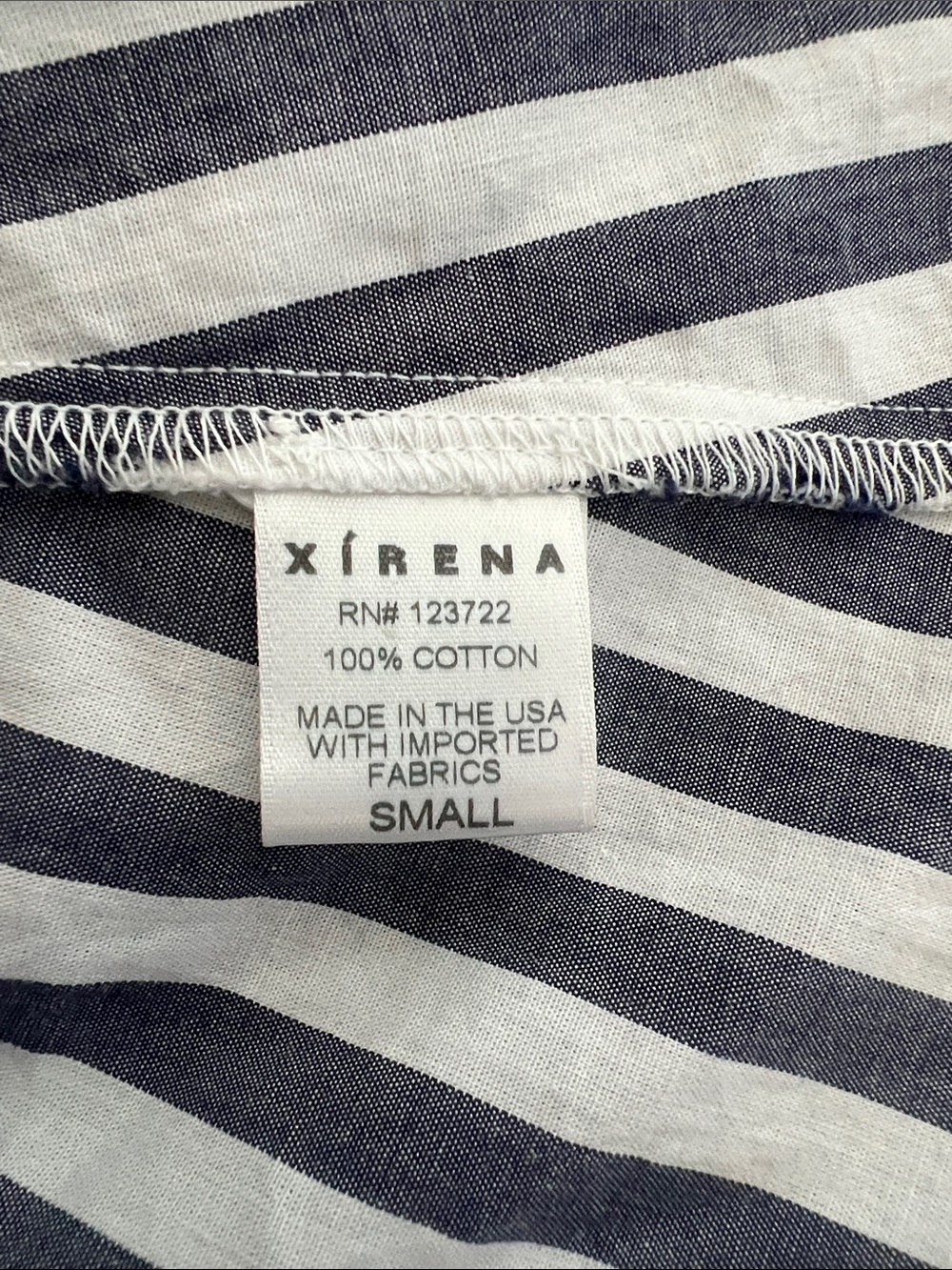 Xirena Liora Cotton Stripe Midi Dress Color: Twilight Stripe - Size Small - Picture 5 of 12
